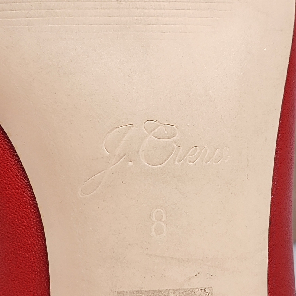 J. Crew Red Flats with Bow Detail - Picture 8 of 10